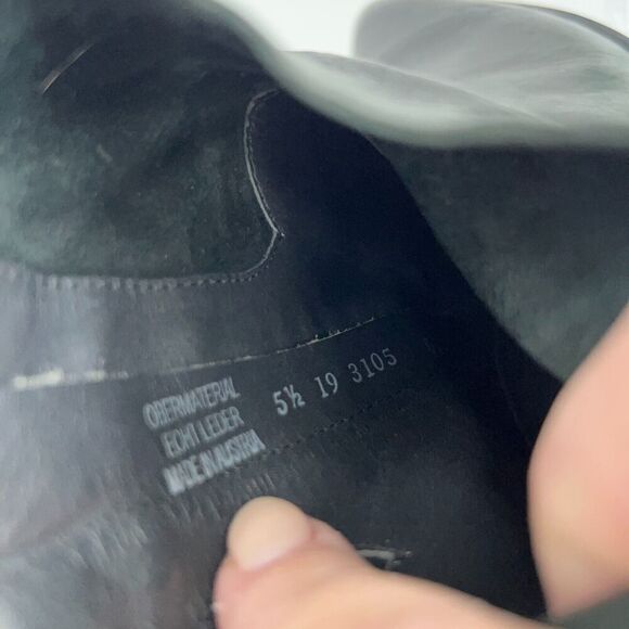 Paul Green Women Trey Boot Size 8 Block Heel Pointed Bootie Black Leather Zip Up - Picture 16 of 16